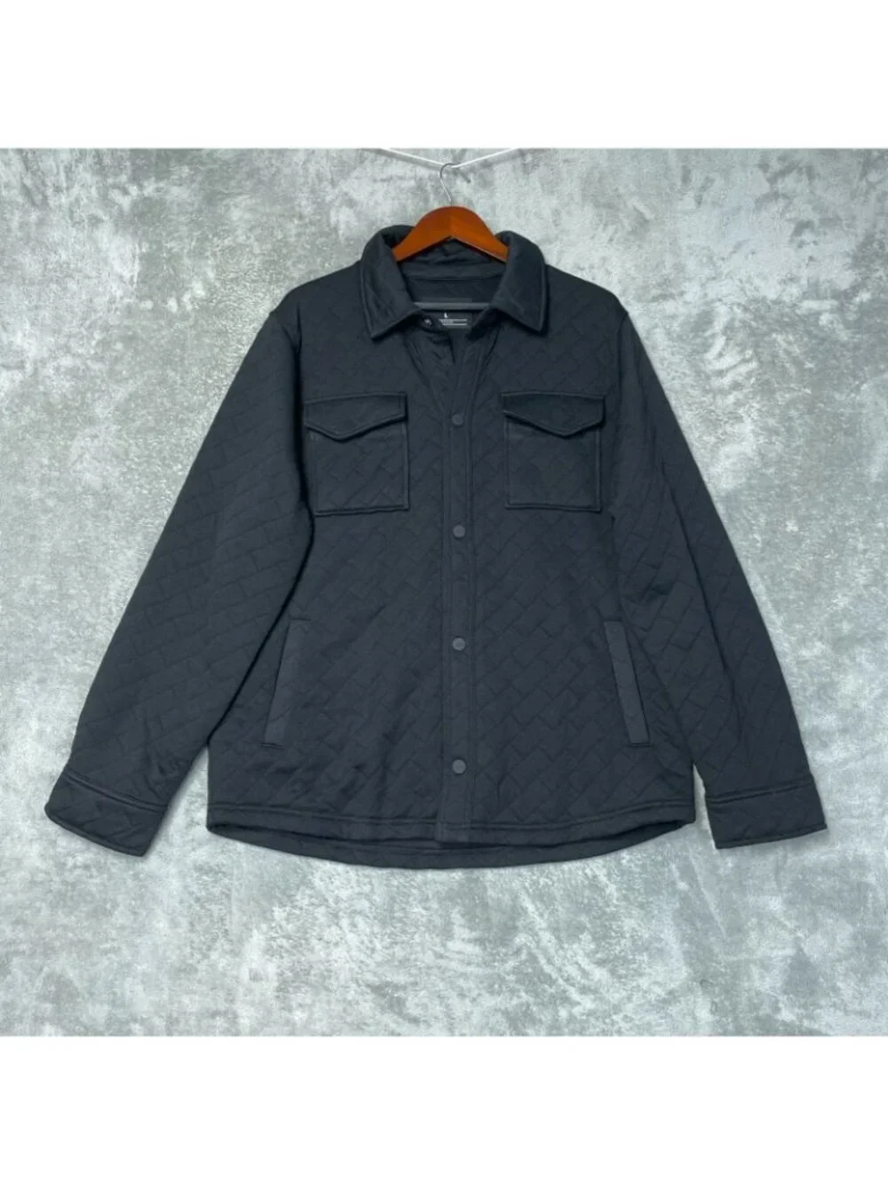 NWT Dakine Men's L Quilted Black Shacket Snap Front Polyester i2118